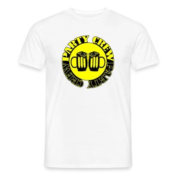 Party Crew Beer - Men's T-Shirt - white - Front - AI Model Male 178 dark (178cm)