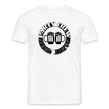 Party Crew Beer - Men's T-Shirt - white - Front - AI Model Male 178 dark (178cm)