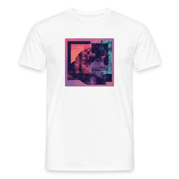 Neon Kollage Geometrische Muster - Männer T-Shirt - Weiß - Vorne - AI Model Male 178 dark (178cm)