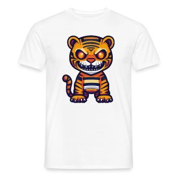 Tiger Halloween Zombie - Männer T-Shirt - Weiß - Vorne - AI Model Male 178 dark (178cm)