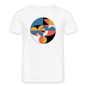 Abstract Geometric - Men's T-Shirt - white - Front - AI Model Male 178 dark (178cm)