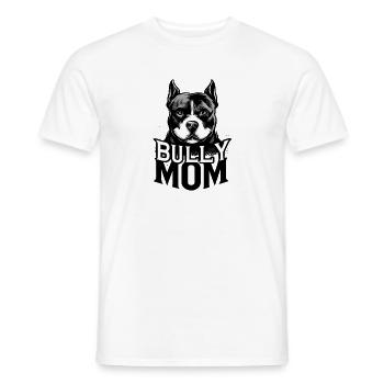 Bully Mom Bold Dog  - Men's T-Shirt - white - Front - AI Model Male 178 dark (178cm)