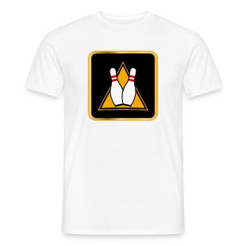 Pair of Skittles Bowling - Men's T-Shirt - white - Front - AI Model Male 178 dark (178cm)