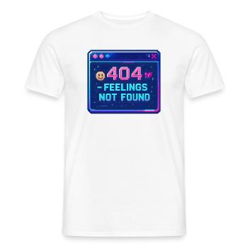 Y2K Retro – 404 Feelings Not Found - Männer T-Shirt - Weiß - Vorne - AI Model Male 178 dark (178cm)