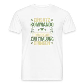 JGA Team Bräutigam Junggesellenabschied - Männer T-Shirt - Weiß - Vorne - AI Model Male 178 dark (178cm)