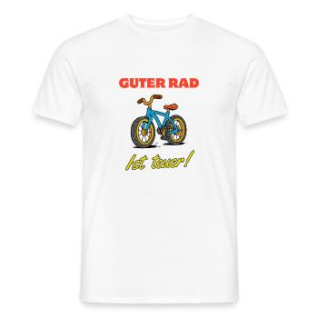 Good bike is expensive bicycle saying - Men's T-Shirt - white - Front - AI Model Male 178 dark (178cm)