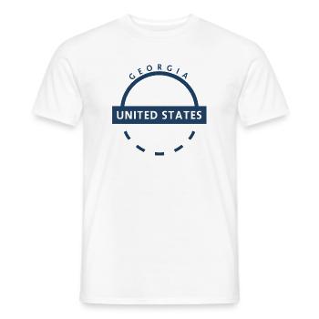 Georgia USA emblem - Men's T-Shirt - white - Front - AI Model Male 178 dark (178cm)