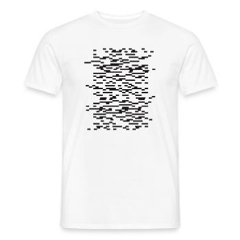 Glitch Stripe Abstrakte Nacht - Männer T-Shirt - Weiß - Vorne - AI Model Male 178 dark (178cm)