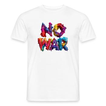 No War Farbexplosion - Männer T-Shirt - Weiß - Vorne - AI Model Male 178 dark (178cm)