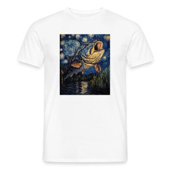 Karpfen Fisch Van Gogh Style  - Männer T-Shirt - Weiß - Vorne - AI Model Male 178 dark (178cm)