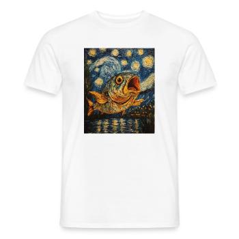 Karpfen Fisch Van Gogh Style  - Männer T-Shirt - Weiß - Vorne - AI Model Male 178 dark (178cm)