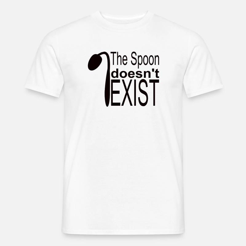 Der Löffel existiert nicht - Männer T-Shirt - Weiß