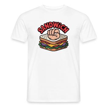Knöchel Sandwich Lustiges Geschenk Chef Kämpfer - Männer T-Shirt - Weiß - Vorne - AI Model Male 178 dark (178cm)