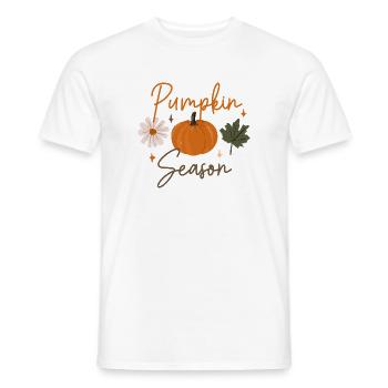 Pumpkin Season - Men's T-Shirt - white - Front - AI Model Male 178 dark (178cm)