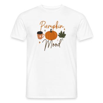 Herbst Kürbis Stimmung Kaffee T-Shirt - Männer T-Shirt - Weiß - Vorne - AI Model Male 178 dark (178cm)