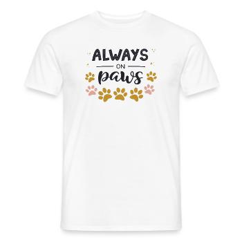Always on your feet - Men's T-Shirt - white - Front - AI Model Male 178 dark (178cm)
