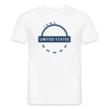 Iowa UnitedStates Arc Badge - Men's T-Shirt - white - Front - AI Model Male 178 dark (178cm)