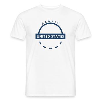 Hawaii USA Emblem - Männer T-Shirt - Weiß - Vorne - AI Model Male 178 dark (178cm)