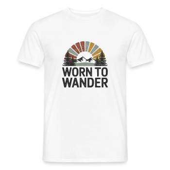 Retro Grunge – Worn to Wander - Men's T-Shirt - white - Front - AI Model Male 178 dark (178cm)