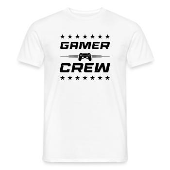 Manette de jeu - T-shirt homme - blanc - Devant - AI Model Male 178 dark (178cm)