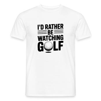 Je préfère regarder le golf - T-shirt homme - blanc - Devant - AI Model Male 178 dark (178cm)