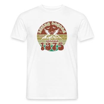 50e anniversaire Légende vivante depuis VIN 11/1975 - T-shirt homme - blanc - Devant - AI Model Male 178 dark (178cm)