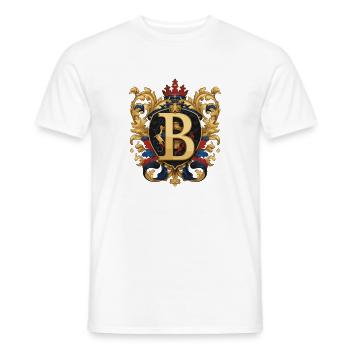 B Buchstabe Name Krone - Männer T-Shirt - Weiß - Vorne - AI Model Male 178 dark (178cm)
