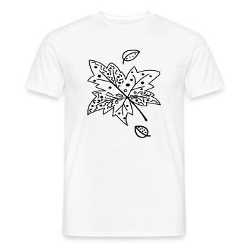 Autumn Leaf - Men's T-Shirt - white - Front - AI Model Male 178 dark (178cm)