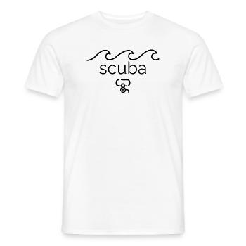Taucher Scuba - Design mit Wellen & Taucherbrille - Männer T-Shirt - Weiß - Vorne - AI Model Male 178 dark (178cm)