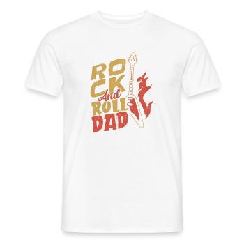 Rock 'n Roll Dad Music Guitar Rock Band - Männer T-Shirt - Weiß - Vorne - AI Model Male 178 dark (178cm)