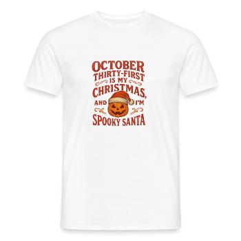Halloween - Citrouille - 31 octobre - T-shirt homme - blanc - Devant - AI Model Male 178 dark (178cm)