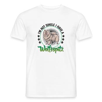 Wolfsspitz nicht single Deutscher Wolfsspitz - Männer T-Shirt - Weiß - Vorne - AI Model Male 178 dark (178cm)