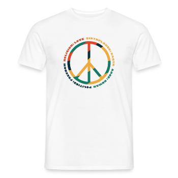 Human Rights - T-shirt homme - blanc - Devant - AI Model Male 178 dark (178cm)