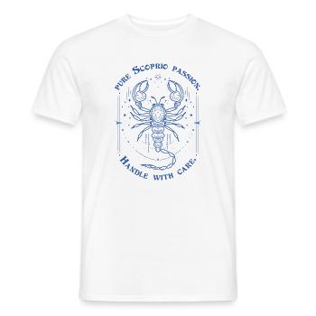 Scorpio Passion Zodiac Sign Gift Astrology Art - Men's T-Shirt - white - Front - AI Model Male 178 dark (178cm)