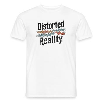 Retro Grunge – Distorted Reality - Männer T-Shirt - Weiß - Vorne - AI Model Male 178 dark (178cm)