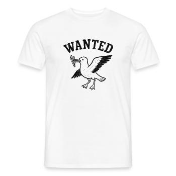 Drôle de mouette avec frites et recherché - T-shirt homme - blanc - Devant - AI Model Male 178 dark (178cm)