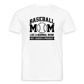 Stolze Baseball-Mutter Zitat Baseball-Mutter - Männer T-Shirt - Weiß - Vorne - AI Model Male 178 dark (178cm)