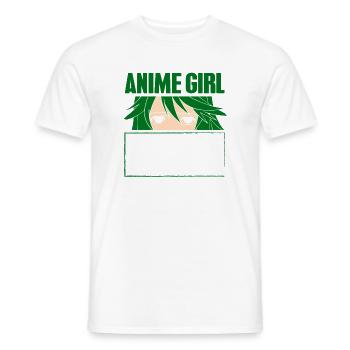 Anime Manga Otaku Kawaii Japon Cosplay Bande dessinée - T-shirt homme - blanc - Devant - AI Model Male 178 dark (178cm)