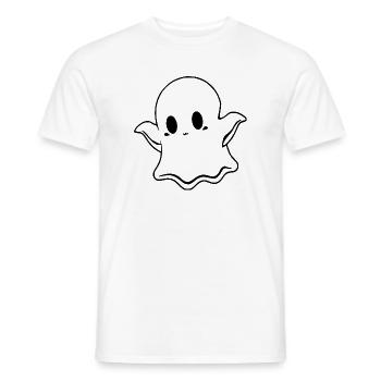 T-shirt d’Halloween Ghost spooky chemise mignonne - T-shirt homme - blanc - Devant - AI Model Male 178 dark (178cm)