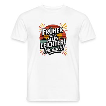 Avant, tout était plus léger, j’étais aussi vintage - T-shirt homme - blanc - Devant - AI Model Male 178 dark (178cm)
