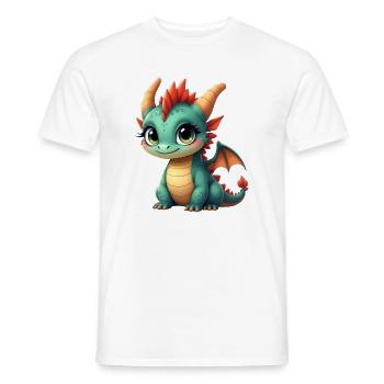 Niedlicher Babydrache - Männer T-Shirt - Weiß - Vorne - AI Model Male 178 dark (178cm)