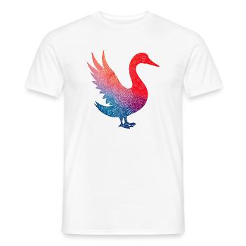 Buntes Flamingo-Blumenmuster - Männer T-Shirt - Weiß - Vorne - AI Model Male 178 dark (178cm)