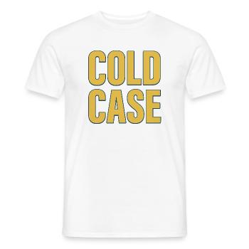 Design T-shirts TV series cold case + mugs, bags - Men's T-Shirt - white - Front - AI Model Male 178 dark (178cm)