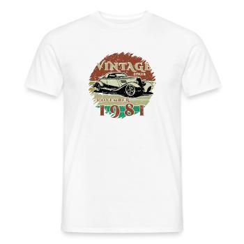 44. Geburtstag - Klassiker - Millésime depuis 11/1981 - T-shirt homme - blanc - Devant - AI Model Male 178 dark (178cm)