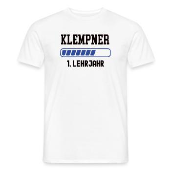 Apprentissage de plombier 1ère année d’apprentissage de plombier - T-shirt homme - blanc - Devant - AI Model Male 178 dark (178cm)