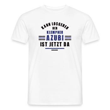 Formation d’apprenti plombier Formation de plombier - T-shirt homme - blanc - Devant - AI Model Male 178 dark (178cm)