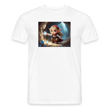 Petit trésor de diamant elfe - T-shirt homme - blanc - Devant - AI Model Male 178 dark (178cm)
