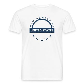 New Hampshire State Emblem Badge - Men's T-Shirt - white - Front - AI Model Male 178 dark (178cm)