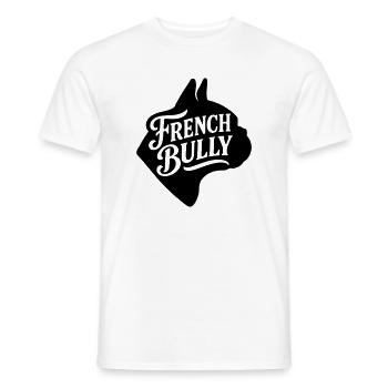 Bouledogue français Bully Dog Chemise Bulldog - T-shirt homme - blanc - Devant - AI Model Male 178 dark (178cm)