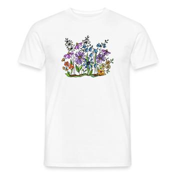 Fleur - T-shirt homme - blanc - Devant - AI Model Male 178 dark (178cm)